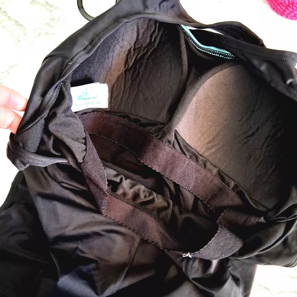 AQUABELLE Black and Blue Women's One-Piece Swimsuit Size 18W - Picture 10 of 11